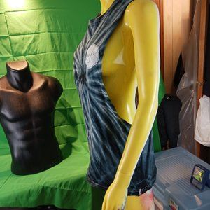 Women Tank top side boobs blue tie dye canada ways